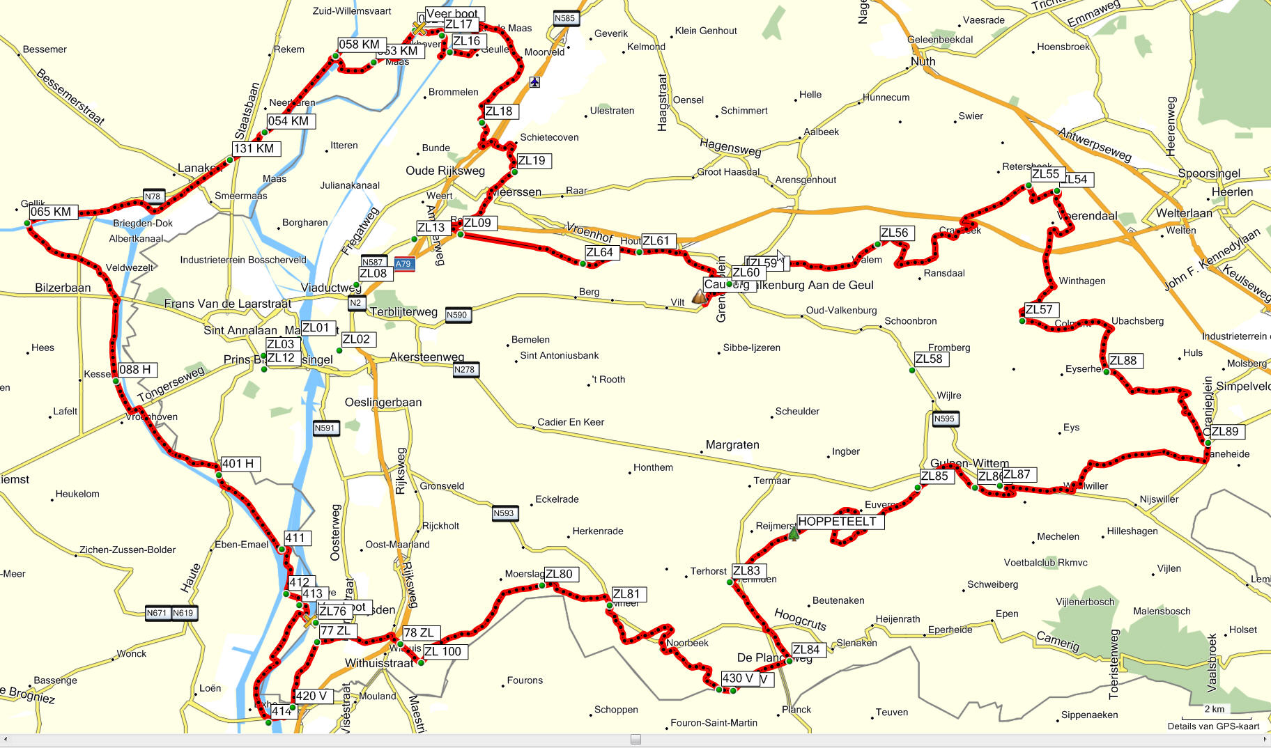 Zuid, Limburg, fietsroute, Knooppunten, Valkenburg, Kanne